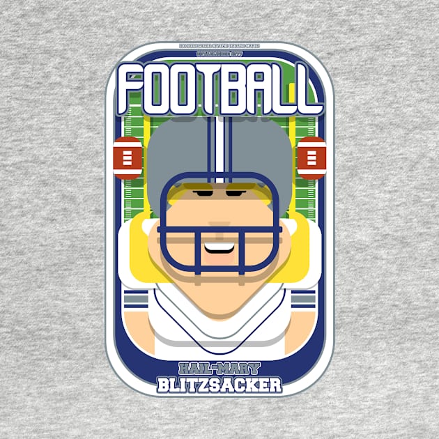 American Football White Silver Blue - Hail-Mary Blitzsacker - Hazel version by Boxedspapercrafts